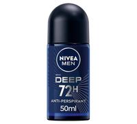 NIVEA MEN DEEP Roll-on deodorant 6 x 50 ml, Men's deodorant with anti-bacterial formula with activated carbon, Anti-breathable deodorant for 48 h intense freshness