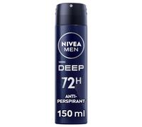 NIVEA Men Deep Deodorant Spray 6 x 150 ml, Men's Deodorant with Anti-Bacterial Formula with Activated Carbon, Anti-Perspirant Deodorant for 48 Hours of Intense Freshness