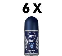Nivea Men Deodorant Roll On Cool Kick Long Lasting 50ml x 6 Bulk Pack
