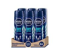 NIVEA Men Deodorant Spray Dry Fresh 6 x 150 ml, Men's Deodorant for Safe Protection 72h, Deo Antiperspirant Spray Alcohol Free and Dermotested for an Intense Freshness Sensation