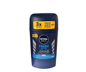 Nivea Men Deodorant Stick Anti-Perspirant Fresh Active 48h Protection Longlasting Freshness, 50 ml, Pack of 2