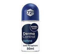 NIVEA MEN Derma Control Defend Roll On (50ml), Anti-Perspirant Roll On for Defence Against Odour and Staining, 72H Protection Deodorant for Sensitive Skin