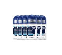 NIVEA MEN Derma Control Defend Deo Roll-On (50 ml), skin-caring 72h antiperspirant protection, deodorant for men with hyaluronic acid and pro-vitamin B5 (6 x 50 ml)