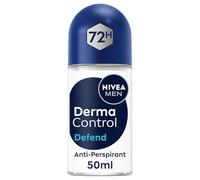 NIVEA MEN Derma Control Defend Roll On (50ml), Anti-Perspirant Roll On for Defence Against Odour and Staining, 72H Protection Deodorant for Sensitive Skin
