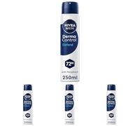 NIVEA MEN Derma Control Defend Spray (250ml), Anti-Perspirant Spray for Defence Against Odour and Staining, 72H Protection Deodorant for Sensitive Skin (Pack of 4)
