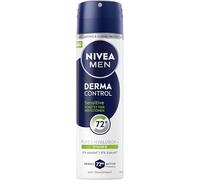 NIVEA MEN Derma Control Sensitive Deodorant Spray (150 ml), Antiperspirant with Pure Hyaluronic for 72 Hours Reliable Protection, Nourishing Deodorant without Ethyl Alcohol