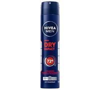NIVEA MEN Dry Impact Deodorant Spray (1 x 200 ml), Deodorant for Men, Effective Protection 72 Hours, Armpit Antiperspirant, Tested and Approved in Everyday Situations