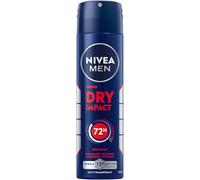 NIVEA MEN Dry Impact Deodorant Spray, Antiperspirant for 72 Hours Reliable Protection Against Sweat and Odour, Antibacterial Deodorant without Ethyl Alcohol (150 ml)