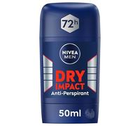 NIVEA MEN - Dry Impact Stick for Men, 72H Antiperspirant for Armpits, Antibacterial & Quick Drying, 0% Alcohol - For Sensitive Skin - 50ml