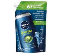 NIVEA MEN - Energy 3-in-1 Shower Gel - Body, Face & Hair - Invigorating & Refreshing - Gentle Formula with Mint Extract - pH Neutral - For All Skin Types - Refill 500ml