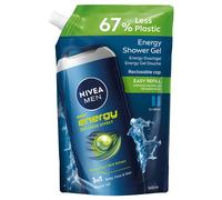 NIVEA MEN - Energy 3-in-1 Shower Gel - Body, Face & Hair - Invigorating & Refreshing - Gentle Formula with Mint Extract - pH Neutral - For All Skin Types - Refill 500ml