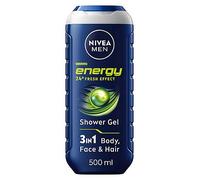 6 NIVEA FOR MEN SHOWER GEL ENERGY 250Ml 24 Hrs energizing mint extract.