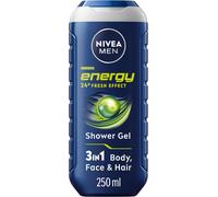 NIVEA MEN Energy Shower Gel Pack of 6 (6 x 250 ml), Moisturising 3-in-1 Body...