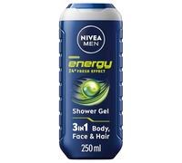 NIVEA MEN Energy Shower Gel Pack of 6 (6 x 250 ml), Moisturising 3-in-1 Body Wash for Men with Mint Extract, Energising NIVEA MEN Shower Gel