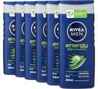 NIVEA Men Energy Shower gel Pack of 6 X 250ML