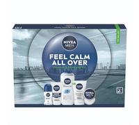NIVEA MEN Feel Calm All Over Gift Set, 5-Piece Collection | Complete Skincare Kit Includes NIVEA MEN Sensitive Shower Gel, Roll-On Antiperspirant, Moisturiser, Face Wash, Creme