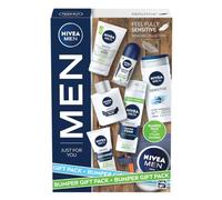 NIVEA MEN Feel Fully Sensitive Skincare Collection Bumper Gift Pack, with Shower Gel, Anti-Perspirant, Face Wash, Shaving Foam, Post Shave Balm and Moisturisers