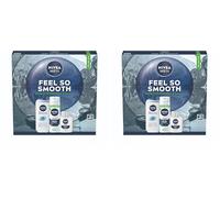 NIVEA MEN Feel So Smooth Skincare Gift Set (3 Products) - Men'sGift Set for Sensitive Skin - Includes Shower Gel, Shaving Foam, and Post Shave Balm (Pack of 2)