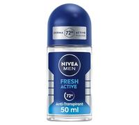 NIVEA MEN Fresh Active Anti-Perspirant Deodorant Roll On (50ml), Men's Anti-Perspirant Deodorant, Fresh Men's Roll On Deodorant + Fresh Masculine Fragrance