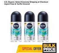 Nivea Men Fresh Kick Roll-On Deodorant 48H Sweat Odor Protection 50ml 3-Pack