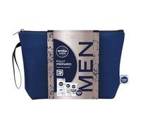 NIVEA MEN Fully Prepared Gift Set (5 Products), Men's Skincare Gift Set with Shower Gel, Face Wash, Moisturiser, Creme, and Washbag, Perfect for Christmas or Birthdays