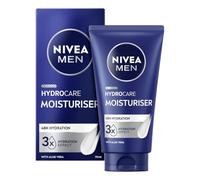 NIVEA MEN Hydrocare 48H Moisturiser, Pro-Vitamin B5 and Aloe Vera, 75 mL | 3x Hydration Men's Face Moisturiser for Post-Shave Comfort, Light and Fast-Absorbing, Travel Sized Fits in Wash Bags