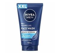 NIVEA MEN Hydrocare Face Wash XXL (150ml), Purifying Face Wash for Men, Cleanser Gel with Aloe Vera and Pro-Vitamin B5, For Hydrated & Refreshed Skin, Daily Men's Skin Care