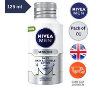 Pack of 3 NIVEA MEN Skin & Stubble Face Moisturiser for Sensitive Skin 125ml