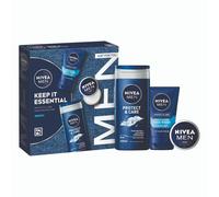 NIVEA MEN Keep It Essential Gift Set 3pc - (Face Wash 150ml Shower Gel 250ml & Creme 30ml)