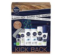 NIVEA MEN Kick Back Bumper Pack, (5-Piece) Sensitive Skin Men Gift Set Includes Full-Size Deo, Face Wash, Aftershave Balm, Mens Moisturiser, & Shower Gel