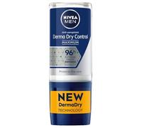 NIVEA MEN Maximum Roll-On Antiperspirant 96H Derma Dry Control 50 ml Pack of 6