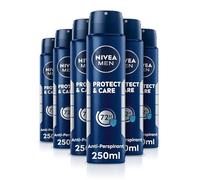 NIVEA MEN Protect and Care Antiperspirant Spray, (6 x 250 ml) | Men's Dedorant Spray, 72-Hour Sweat and Odour Protection, 0% Alcohol, Non-Irritating, Quick Dry, Effective