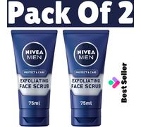 Nivea Men Protect & Care Exfoliating Face Scrub 75ml With Aloe Vera Refreshing