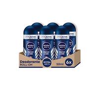 NIVEA Men Protect & Care Roll-On Antiperspirant Deodorant 6 x 50 ml, Men's Deodorant with 0% Alcohol, Deo Roll with NIVEA Men Care Complex, Regulates Breathability for 48 Hours