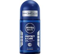 Nivea Men Protect & Care Roll-On Deodorant, Gentle Roll-On Deodorant without Aluminium (ACH) No Ethyl Alcohol with 48h Deodorant Protection, Nourishing Deodorant without Skin Irritation (50 ml)