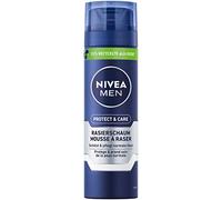 NIVEA MEN Protect & Care Shaving Foam (200 ml), Protection and Care for a Gentle Shave, Skin-friendly Shaving Foam for Men with Aloe Vera and Panthenol