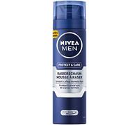 Nivea Men Protect & Care Shaving Foam Pack of 6 (6 x 200 ml), Protection and Care for a Gentle Shave, Skin-friendly Shaving Foam for Men