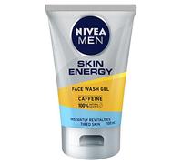 2xNIVEA Men Skin Energy Face Wash Gel Cleanser Caffeine Revitalises Tired 100ml