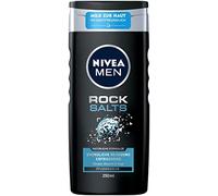 NIVEA MEN Rock Salts Nourishing Shower Gel (250 ml), Refreshing Shower Gel with Natural Rock Salts, pH Skin-Friendly Shower for Body, Face and Hair