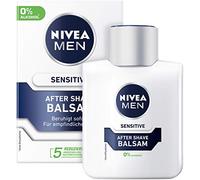 NIVEA MEN Sensitive After Shave Balm 1 Pack (1 x 100 ml) Soothing After Shave Skin Care with Chamomile and Vitamin E