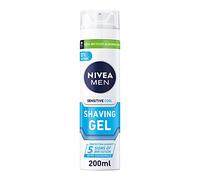 NIVEA MEN Sensitive Cooling Shaving Gel (200 ml), Alcohol-Free Cool Sensitive Skin Shave Gel for Men, Gentle Shave for Irritated Skin (Pack of 6)