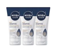 NIVEA MEN Sensitive Face and Beard Moisture Gel, Gentle Face and Beard Moisturizer for Men Instantly Hydrates Skin and Conditions Facial Hair, 1.7 Fl Oz Tube, Pack of 3