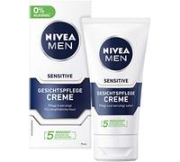 NIVEA Men Sensitive Face Care Cream Pack of 2 (2 x 75 ml) Moisturising Cream for Men with Sensitive Skin Soothing Face Cream