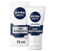 NIVEA MEN Sensitive Face Moisturiser Pack of 2 (2 x 75ml), Men's Moisturiser with Zero Percent Alcohol, Sensitive Skin Moisturiser, Men's Skin Care Essentials