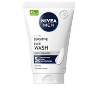 NIVEA MEN Sensitive Face Wash with Zero Percent Alcohol Pack of 3 (3 x 100 ml), Men's Sensitive Face Wash with Vitamin E, Men's Skin Care Essentials