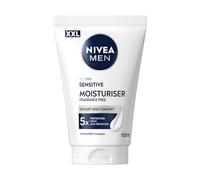 NIVEA MEN Sensitive Moisturiser for Men, 100 ml | Sensitive Skin Facial Moisturiser with Chamomile Extract, 5x Skin Irritation Protection, 24-Hour Hydration, Fragrance Free