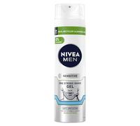 NIVEA MEN Sensitive One Stroke Shave Gel (200ml), Shaving Gel for Men with Chamomile Extract + Vitamin E, and Beard Softener, Men Sensitive