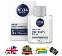 NIVEA MEN Sensitive Post Shave Balm 100ml - Razor Burn Relief, Alcohol Free,