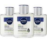 NIVEA Men Sensitive Post Shave Balm 3.3 Fluid Ounce (Pack 100 ml of 3)