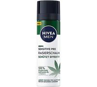 NIVEA MEN Sensitive Pro Shaving Foam (200 ml), Sensitive Shaving Foam with Hemp Seed Oil & Vitamin E, Protection Against Skin Irritation for a Gentle and Smooth Shave